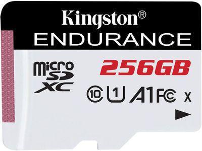 Карта памяти microSDXC UHS-I U1 Kingston High Endurance 256 ГБ, 95 МБ/с, Class 10, SDCE/256GB, 1 шт., без - фото 1 - id-p215036946