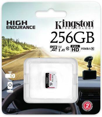 Карта памяти microSDXC UHS-I U1 Kingston High Endurance 256 ГБ, 95 МБ/с, Class 10, SDCE/256GB, 1 шт., без - фото 3 - id-p215036946