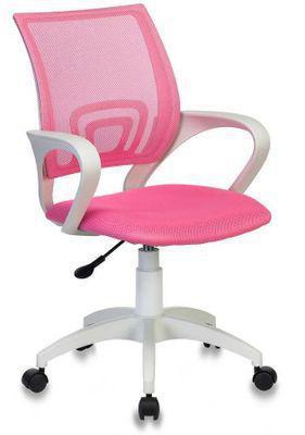 Кресло Бюрократ CH W696, на колесиках, сетка/ткань, розовый [ch w696 pink] - фото 1 - id-p213138192
