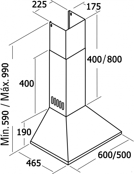 Вытяжка CATA V3-S500 WH (белая) 02088007 - фото 2 - id-p215359753