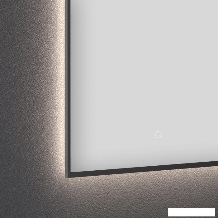 Квадратное зеркало с фоновой LED-подсветкой Wellsee 7 Rays' Spectrum 172200340 (50*50 см, черный контур, - фото 2 - id-p215360944