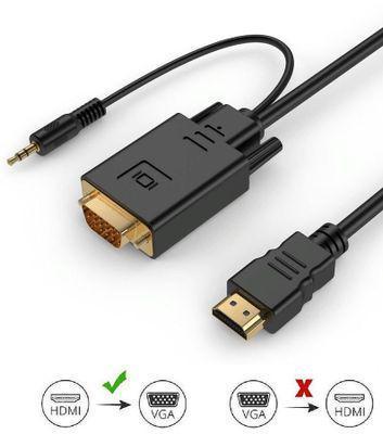 Кабель-переходник аудио-видео PREMIER 5-983AU, HDMI (m) - VGA (m) , 10м, GOLD, черный [5-983au 10.0] - фото 3 - id-p213141003