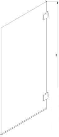 Душевая шторка с распашной наружу дверью 16041101, 70*140 см (прозрачное 6 мм стекло CrystalPure, покрытие - фото 6 - id-p215360975