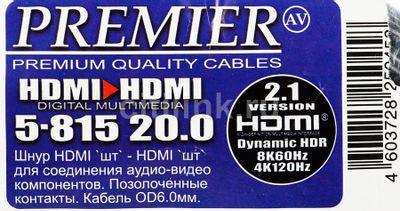 Кабель соединительный аудио-видео PREMIER 5-815, HDMI (m) - HDMI (m) , ver 1.4, 20м, GOLD, черный [5-815 20.0] - фото 5 - id-p213141011