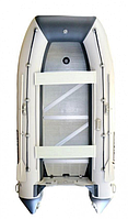 Лодка надувная Polar Bird Merlin PB-340M серо-белая (стеклокомпозит)