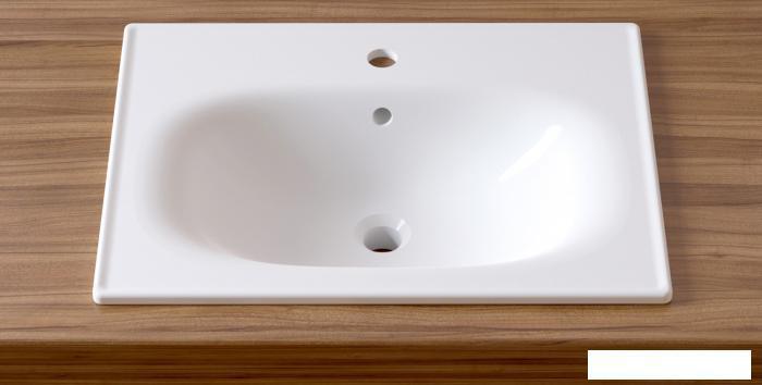 Встраиваемая сверху раковина Lavinia Boho Bathroom Sink 33312010 (60*46 см, прямоугольная, с отверстием под - фото 1 - id-p215361013