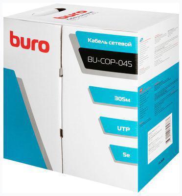 Кабель сетевой Buro BU-COP-045 UTP, cat.5E, 305м, 4 пары, 0.45мм, медь, одножильный (solid), 1 шт, серый - фото 4 - id-p213141073