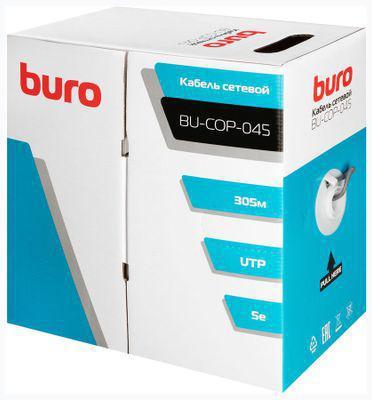Кабель сетевой Buro BU-COP-045 UTP, cat.5E, 305м, 4 пары, 0.45мм, медь, одножильный (solid), 1 шт, серый - фото 5 - id-p213141073