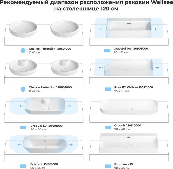 Столешница для раковины Wellsee Genuine Tree 162015000 (120*50 см, без отверстия под сифон, комплект - фото 5 - id-p215360021