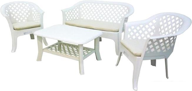 Набор садовой мебели Ipae Progarden Veranda Set SDN012BI (белый) - фото 1 - id-p215287254