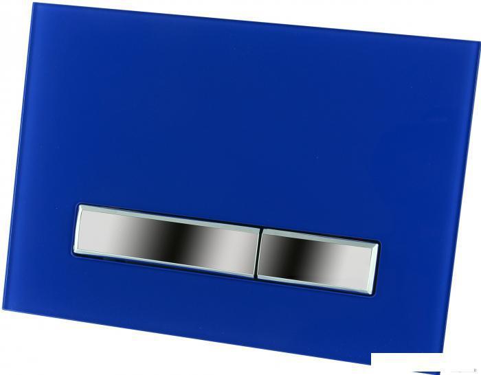 Стеклянная клавиша смыва Lavinia Boho RelFix 3805005V (цвет фиолетовый, с хромированной кромкой по периметру - фото 3 - id-p215360034