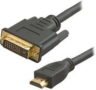 Кабель аудио-видео Lazco WH-141, HDMI (m) - DVI-D(m) , 15м, GOLD, черный [wh-141(15m)]