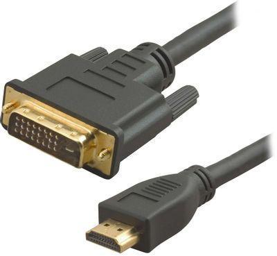 Кабель аудио-видео Lazco WH-141, HDMI (m) - DVI-D(m) , 15м, GOLD, черный [wh-141(15m)] - фото 1 - id-p213141241
