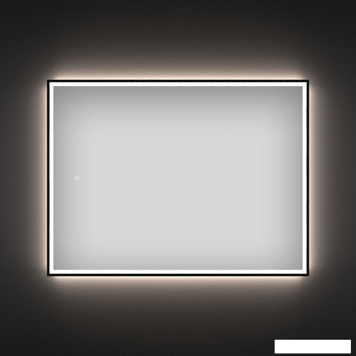Прямоугольное зеркало с фронтальной LED-подсветкой Wellsee 7 Rays' Spectrum 172201190 (70*50 см, черный - фото 1 - id-p215360094