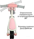 Беговел-велосипед Bubago Flint BG-FP-109-4 с ручкой (белый/розовый), фото 5