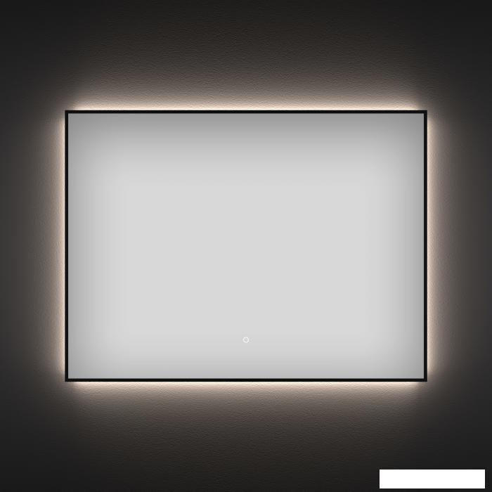 Прямоугольное зеркало с фоновой LED-подсветкой Wellsee 7 Rays' Spectrum 172201030 (100*70 см, черный контур, - фото 1 - id-p215360106