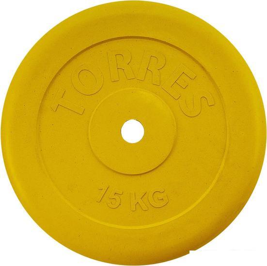 Диск Torres PL504215 25 мм 15 кг (желтый) - фото 1 - id-p215428478