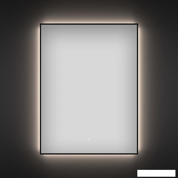 Прямоугольное зеркало с фоновой LED-подсветкой Wellsee 7 Rays' Spectrum 172200960 (60*80 см, черный контур, - фото 1 - id-p215360111