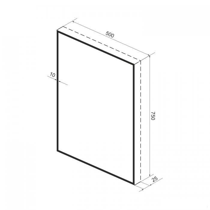 Прямоугольное зеркало с фоновой LED-подсветкой Wellsee 7 Rays' Spectrum 172200880 (50*75 см, черный контур, - фото 9 - id-p215360117