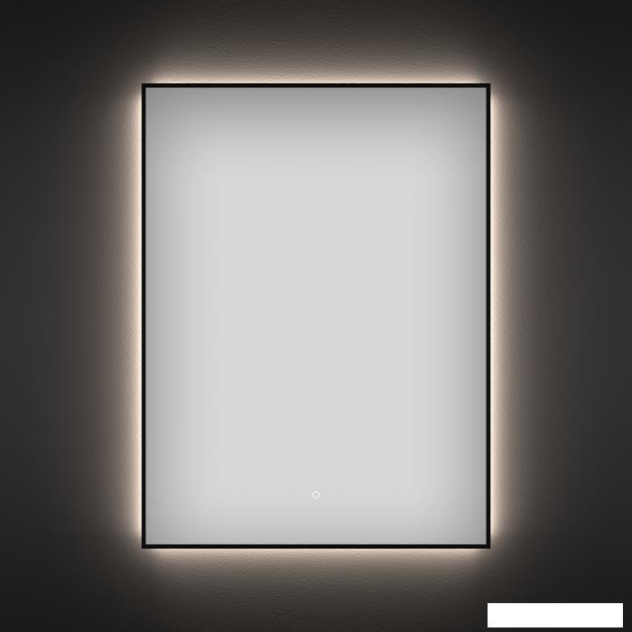 Прямоугольное зеркало с фоновой LED-подсветкой Wellsee 7 Rays' Spectrum 172200840 (50*65 см, черный контур,