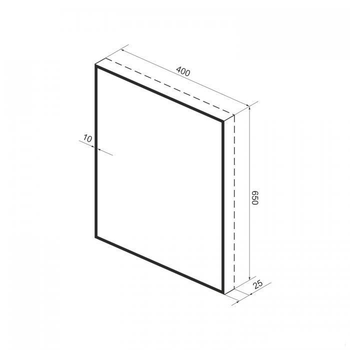 Прямоугольное зеркало с фоновой LED-подсветкой Wellsee 7 Rays' Spectrum 172200800 (40*65 см, черный контур, - фото 9 - id-p215360125