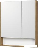 Акватон Шкаф с зеркалом Сканди 70 1A252202SDZ90 (белый/дуб рустикальный)