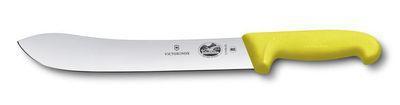 Нож Victorinox Fibrox, для забоя/разделки, 250мм, заточка прямая, стальной, желтый [5.7408.25] - фото 1 - id-p213135699