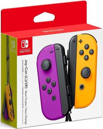 Геймпад Nintendo Joy-Con (неоновый фиолетовый/неоновый оранжевый), фото 2