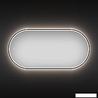 Овальное зеркало с фронтальной LED-подсветкой Wellsee 7 Rays' Spectrum 172202040 (110*55 см, черный контур,
