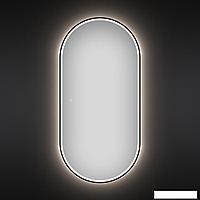 Овальное зеркало с фронтальной LED-подсветкой Wellsee 7 Rays' Spectrum 172201640 (60*120 см, черный контур,