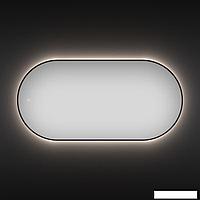 Овальное зеркало с фоновой LED-подсветкой Wellsee 7 Rays' Spectrum 172201510 (80*40 см, черный контур,