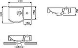 Настенная или накладная раковина Wellsee WC Area 151807000 (45*32 см, полукгрулая, с отверстием под смеситель, фото 4