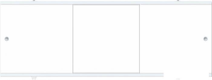 Лицевой экран под ванну премиум А 148 см (алюминиевая рама, цельная ПВХ-панель, 3 подвижные дверцы, - фото 1 - id-p215360357