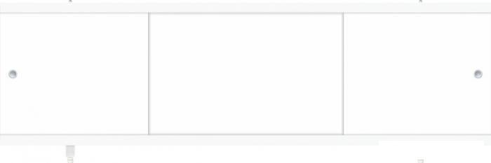 Лицевой экран под ванну монолит-м 158 см (пластиковая рама, цельная ПВХ-панель, 3 подвижные дверцы, - фото 1 - id-p215360358