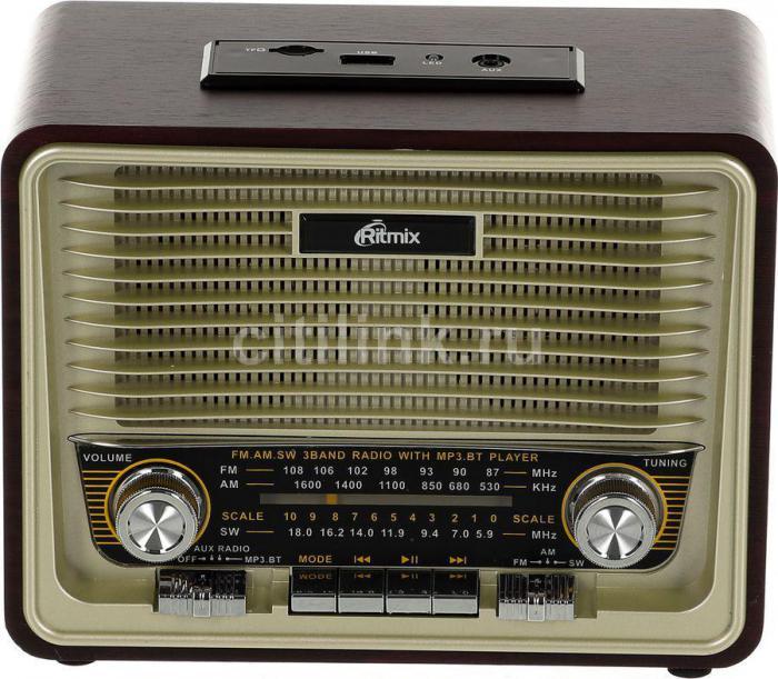 Радиоприемник Ritmix RPR-088, коричневый - фото 5 - id-p215525246