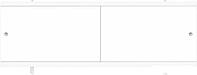 Лицевой экран под ванну кварт 148 см (пластиковая рама, СПП-панель (сотовый полипропилен), 2 подвижные дверцы,