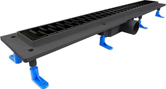 Линейный душевой трап Styron STY-M-70-FF (напольный, решетка из нержавеющей стали 1,5 мм; тип сифона "мокрый и