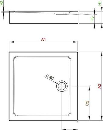 Душевой поддон Radaway Doros C Compact 90x90 [SDRC9090-05], фото 2