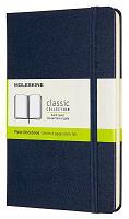 Блокнот Moleskine Classic, 208стр, без разлиновки, твердая обложка, синий [qp052b20]