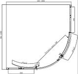 Комплект душевого ограждения с угловым трапом Ambassador Set 14011105-ST17, 100 х 100 см (состоит из, фото 7