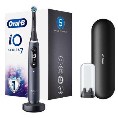 Электрическая зубная щетка Oral-B iO Series 7 Onyx насадки для щётки: 1шт, цвет:черный [7 black onyx] - фото 1 - id-p214506630