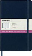 Блокнот Moleskine Classic Soft Double, 192стр, в линейку, мягкая обложка, синий [nb313sb20]