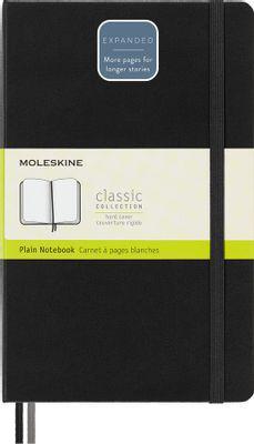 Блокнот MOLESKINE Classic Expended, 400стр, без разлиновки, твердая обложка, черный [qp062exp] - фото 1 - id-p213143579