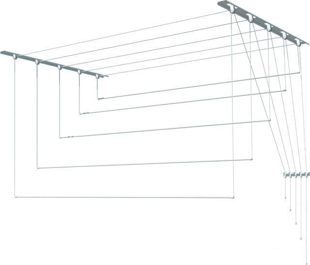 Сушилка для белья Лиана потолочная, металл, 2,3 м (С-012)
