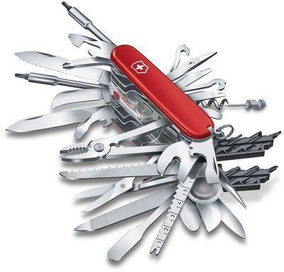 Складной нож Victorinox SwissChamp XXL, функций: 73, 91мм, красный , коробка подарочная [1.6795.xxl] - фото 1 - id-p215036401