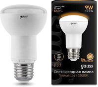 Упаковка ламп LED GAUSS E27, рефлектор, 9Вт, R63, 10 шт. [106002109]