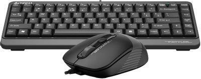 Комплект (клавиатура+мышь) A4TECH Fstyler F1110, USB, проводной, черный [f1110 grey] - фото 2 - id-p213145473