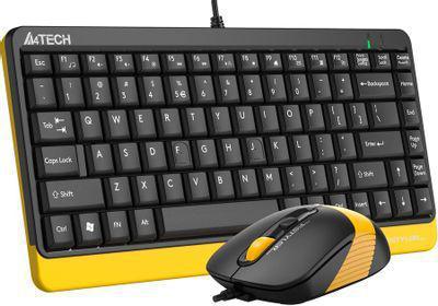 Комплект (клавиатура+мышь) A4TECH Fstyler F1110, USB, проводной, черный [f1110 bumblebee] - фото 2 - id-p213145474