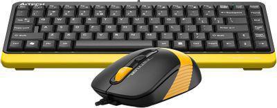 Комплект (клавиатура+мышь) A4TECH Fstyler F1110, USB, проводной, черный [f1110 bumblebee] - фото 4 - id-p213145474