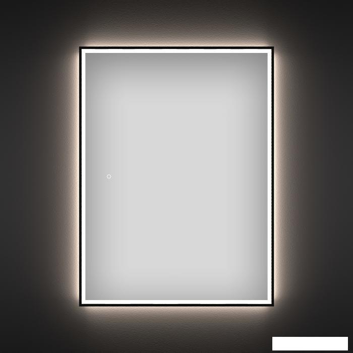 Прямоугольное зеркало с фронтальной LED-подсветкой Wellsee 7 Rays' Spectrum 172201380 (80*100 см, черный - фото 1 - id-p215525748